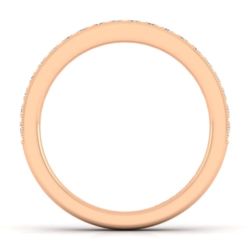 14K Rose Gold Matching Diamond Wedding Band