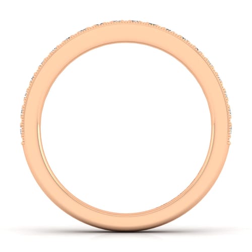14K Rose Gold Matching Diamond Wedding Band