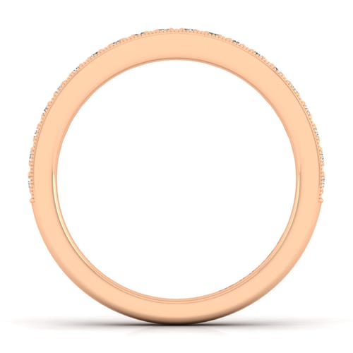 14K Rose Gold Matching Diamond Wedding Band