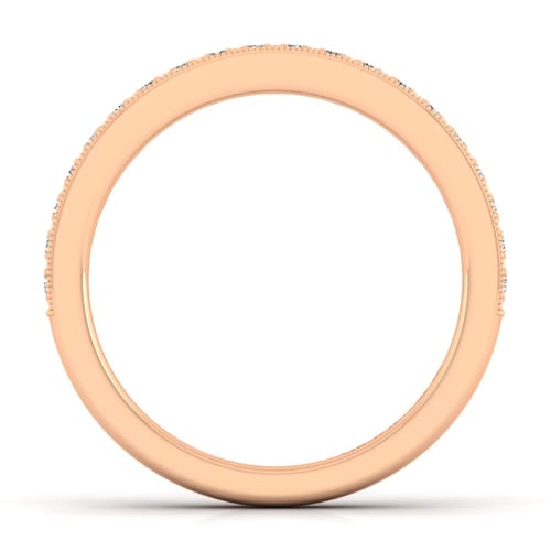 14K Rose Gold Matching Diamond Wedding Band
