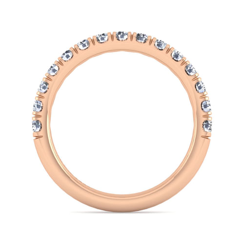 14K Rose Gold Matching Diamond Wedding Band
