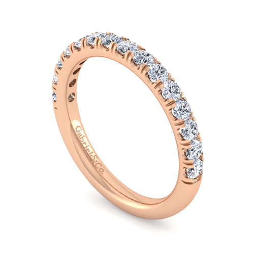 14K Rose Gold Matching Diamond Wedding Band