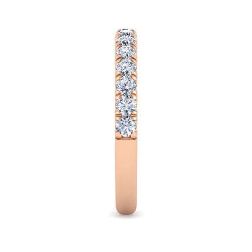 14K Rose Gold Matching Diamond Wedding Band