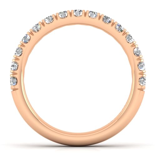 14K Rose Gold Matching Diamond Wedding Band