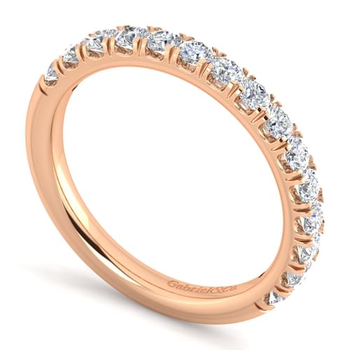 14K Rose Gold Matching Diamond Wedding Band