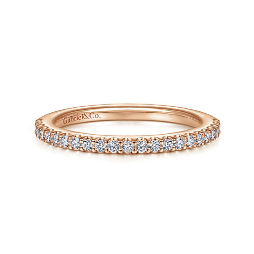 14K Rose Gold Matching Diamond Wedding Band