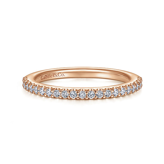 Gabriel - 14K Rose Gold Matching Diamond Wedding Band