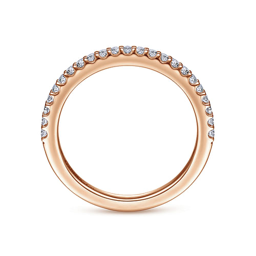 14K Rose Gold Matching Diamond Wedding Band