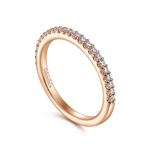 14K Rose Gold Matching Diamond Wedding Band