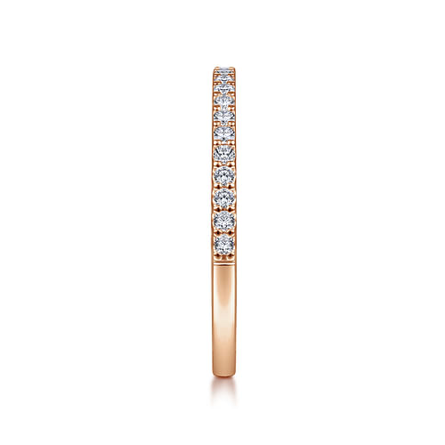 14K Rose Gold Matching Diamond Wedding Band