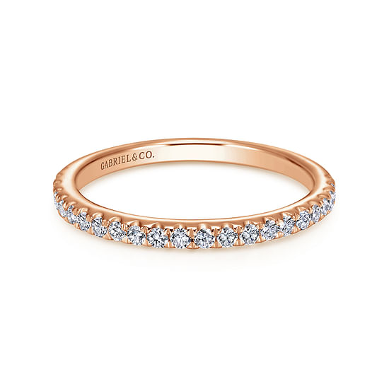 Gabriel - 14K Rose Gold Matching Diamond Wedding Band