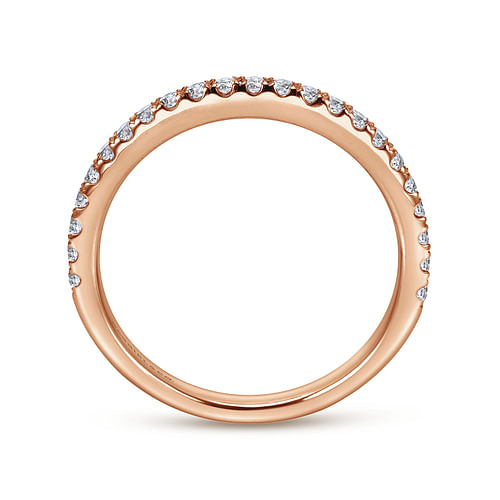 14K Rose Gold Matching Diamond Wedding Band