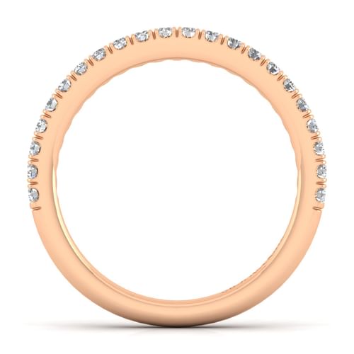 14K Rose Gold Matching Diamond Wedding Band