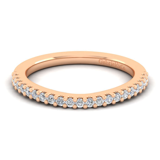 Gabriel - 14K Rose Gold Matching Diamond Wedding Band