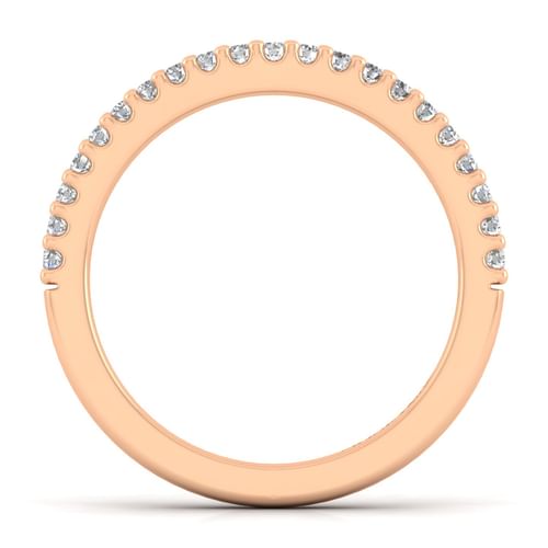 14K Rose Gold Matching Diamond Wedding Band