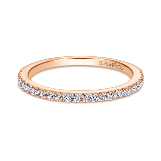 Gabriel - 14K Rose Gold Matching Diamond Wedding Band