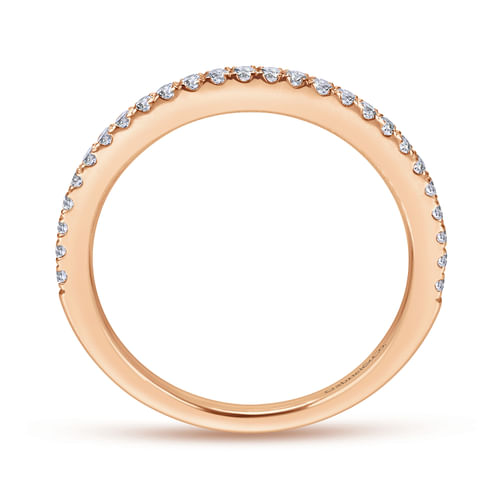 14K Rose Gold Matching Diamond Wedding Band