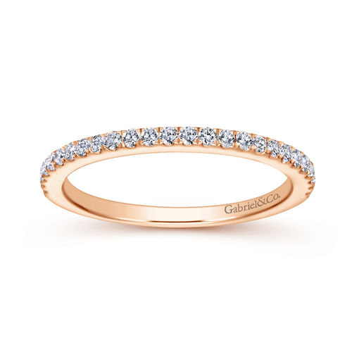 14K Rose Gold Matching Diamond Wedding Band