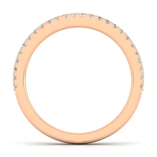 14K Rose Gold Matching Diamond Wedding Band