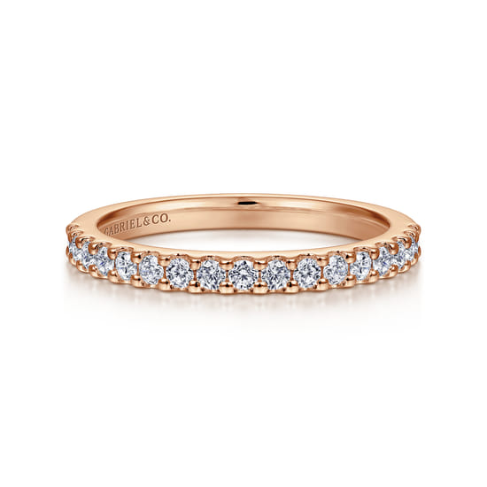 Gabriel - 14K Rose Gold Matching Diamond Wedding Band