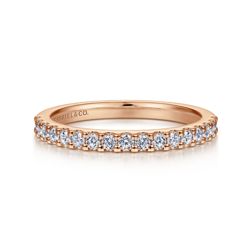 14K Rose Gold Matching Diamond Wedding Band 14K Rose Gold Matching Diamond Wedding Band