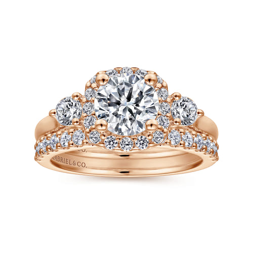 14K Rose Gold Matching Diamond Wedding Band 14K Rose Gold Matching Diamond Wedding Band