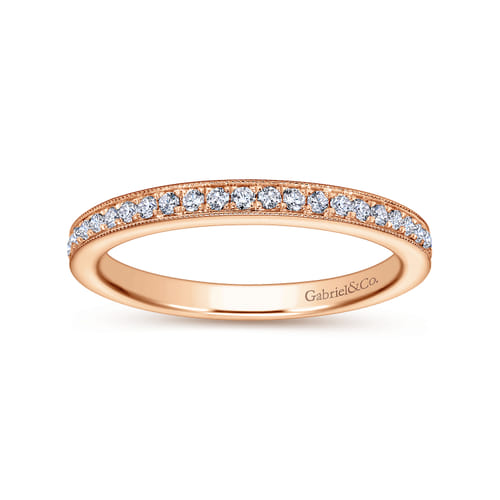 14K Rose Gold Matching Diamond Wedding Band 14K Rose Gold Matching Diamond Wedding Band