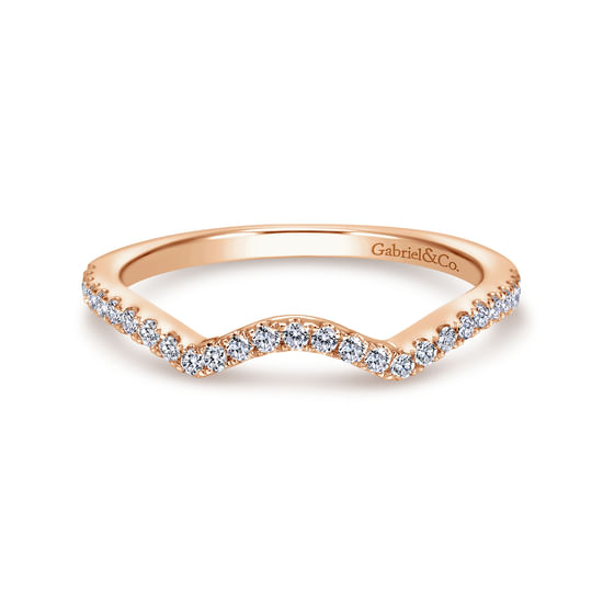 Gabriel - 14K Rose Gold Matching Diamond Wedding Band