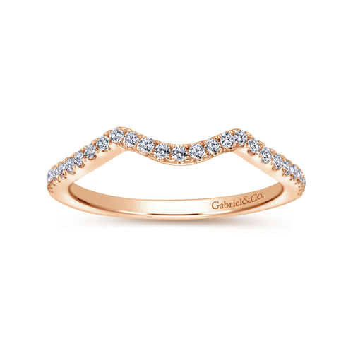 14K Rose Gold Matching Diamond Wedding Band