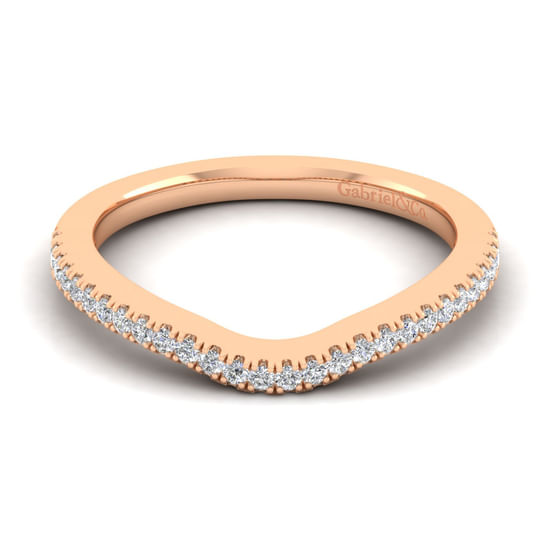 Gabriel - 14K Rose Gold Matching Diamond Wedding Band