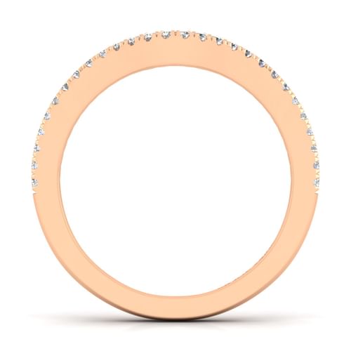 14K Rose Gold Matching Diamond Wedding Band