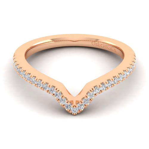 14K Rose Gold Matching Diamond Wedding Band