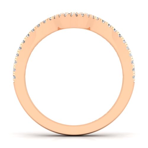 14K Rose Gold Matching Diamond Wedding Band