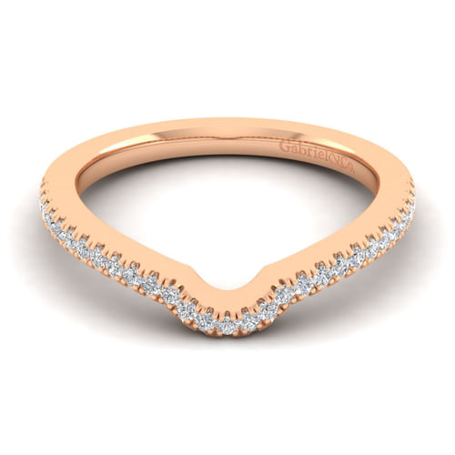 14K Rose Gold Matching Diamond Wedding Band