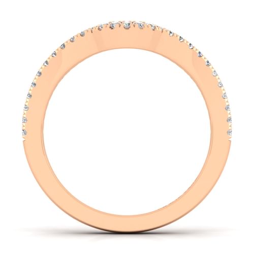14K Rose Gold Matching Diamond Wedding Band