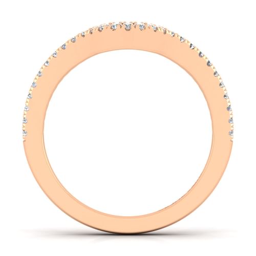 14K Rose Gold Matching Diamond Wedding Band
