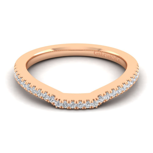 14K Rose Gold Matching Diamond Wedding Band