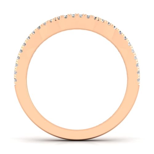 14K Rose Gold Matching Diamond Wedding Band