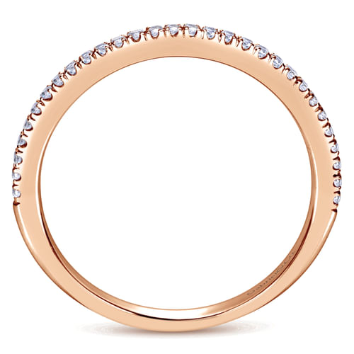 14K Rose Gold Matching Diamond Wedding Band