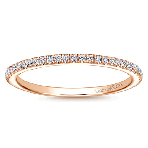 14K Rose Gold Matching Diamond Wedding Band