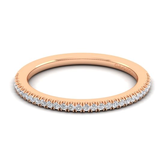 Gabriel - 14K Rose Gold Matching Diamond Wedding Band
