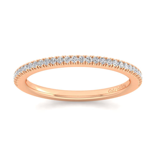 14K Rose Gold Matching Diamond Wedding Band