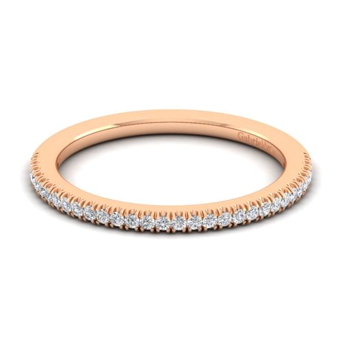 14K Rose Gold Matching Diamond Wedding Band