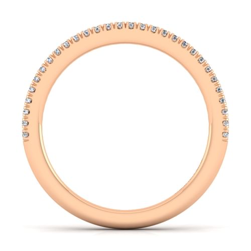 14K Rose Gold Matching Diamond Wedding Band