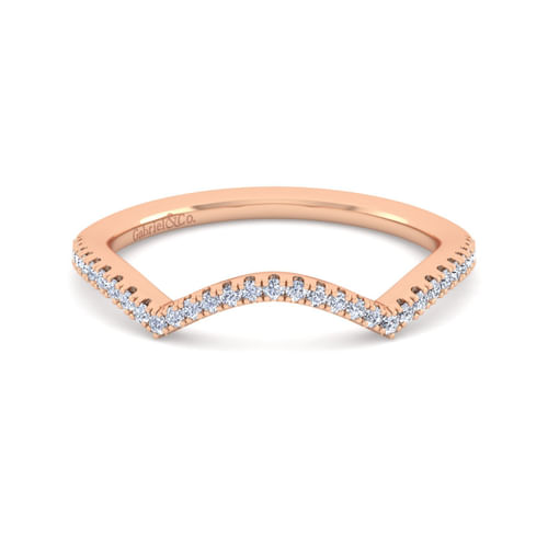 14K Rose Gold Matching Diamond Wedding Band