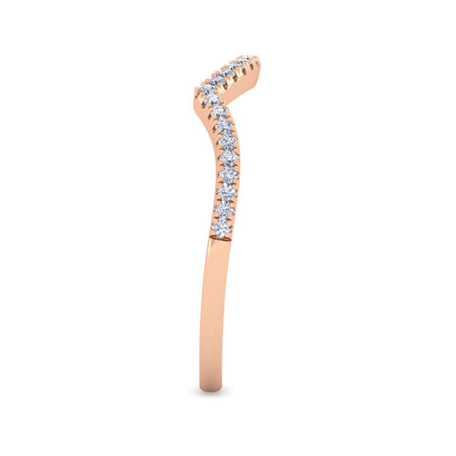 14K Rose Gold Matching Diamond Wedding Band