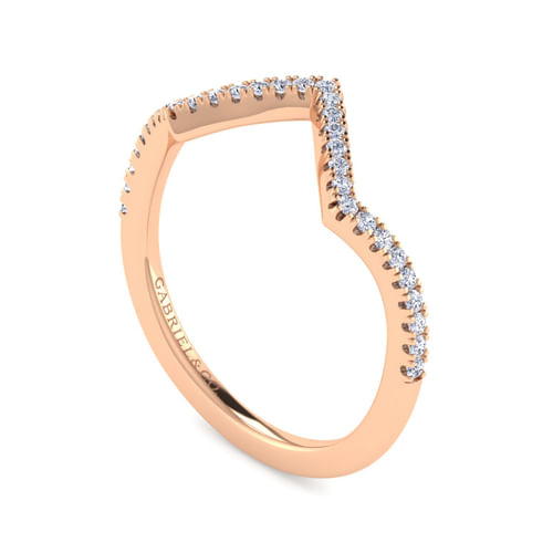 14K Rose Gold Matching Diamond Wedding Band