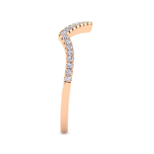 14K Rose Gold Matching Diamond Wedding Band