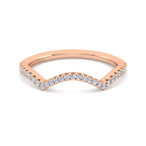 14K Rose Gold Matching Diamond Wedding Band