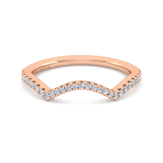 Gabriel - 14K Rose Gold Matching Diamond Wedding Band